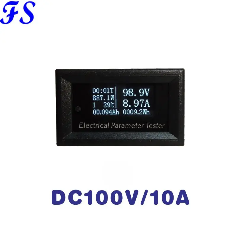 DC 100В 10А OLED Амперметр Вольтметр Многофункциональный светодиодный цифровой