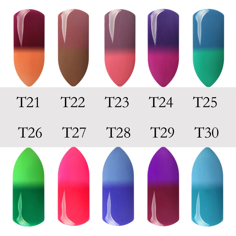Rstyle 10 мл гель Лаки для ногтей t01 30 Хамелеон Температура изменение Гели uv Nail Soak Off