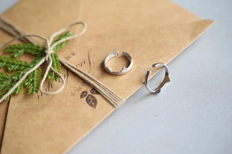 Close To Me S925 Sterling Silver Handmade Fine Jewelry Super Cute Cat Ring Minimalist Rings for Women | Украшения и аксессуары