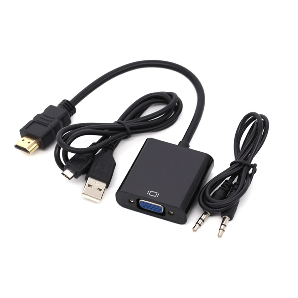 Hdmi vga с аудио кабелем адаптер высокой скорости 1080P HDMI к VGA конвертер мужчин и
