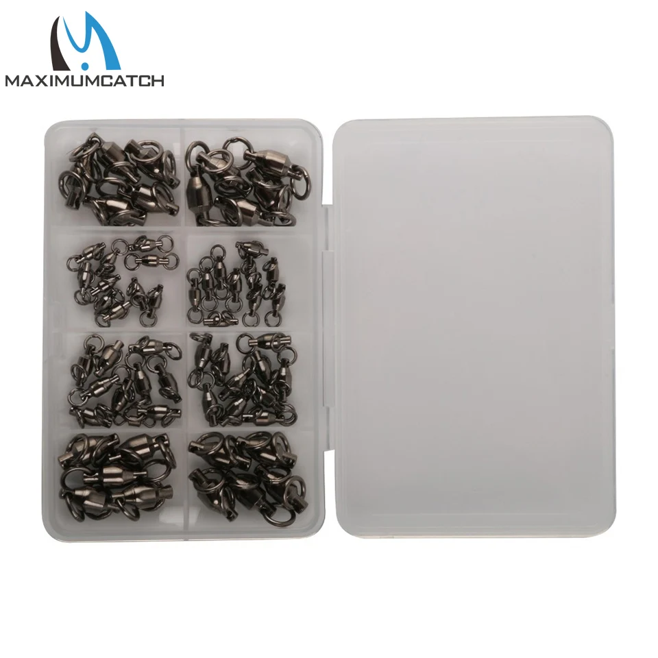 Maximumcatch 3 размера 60 шт./лот шаровой подшипник Вертлюги с сварным кольцом