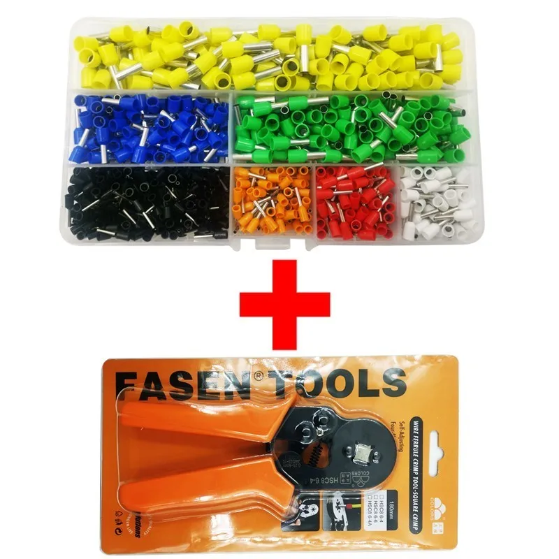 800PCS Pliers Orange 800 шт. E0508 E7508 E2508 E1508 E1008 кабельный наконечник с ручным наконечником щипцы плоскогубцы Набор обжимных инструментов AWG 10-23 - Цвет: 800PCS Pliers Orange