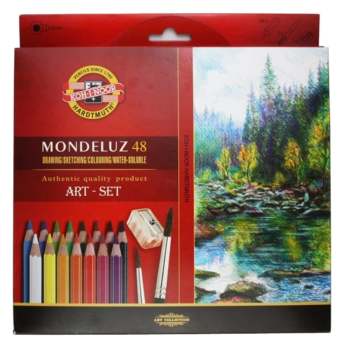 KOH I NOOR акварельные карандаши Mondeluz Aquarell 24 или 36 48 72 цвета|watercolor pencils|koh-i-noor mondeluzmondeluz