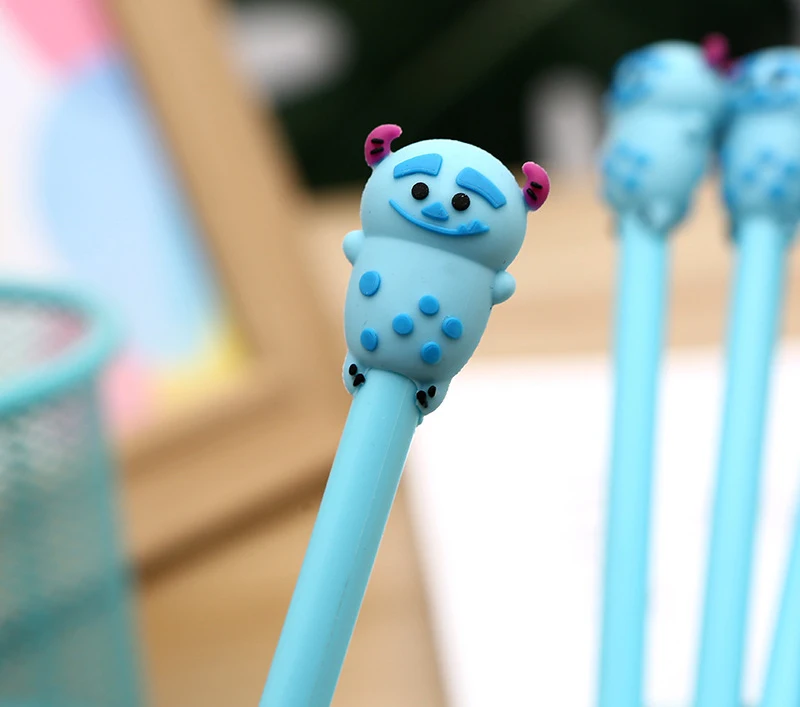 1 шт мультяшная синяя гелевая ручка Kawaii Little Monster милые канцелярские принадлежности Офисная нейтральная ручка Escolar Caneta школьные принадлежности
