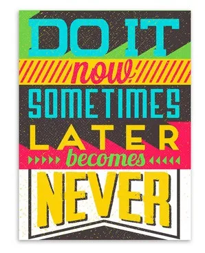 Мотивационная Типографика цитаты Винтаж Ретро A4 большой художественный Принт