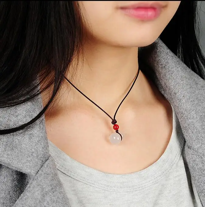 Натуральный 2 цвета подвеска халцедон Халу Тыква подлинная мужская и женская из