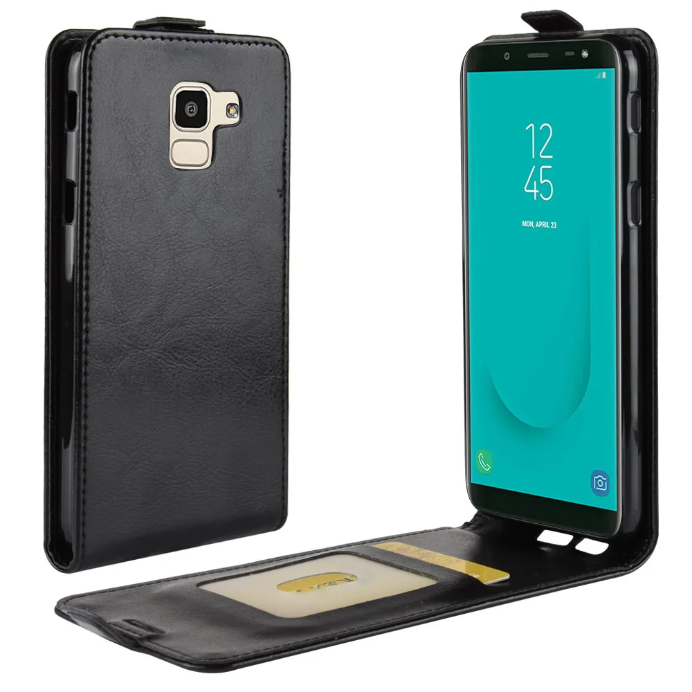 Кожаный чехол с откидной крышкой для Samsung Galaxy J5 J7 J3 2017 j510 J330 J530 J730 J8 J4 Plus J6 Prime 2018