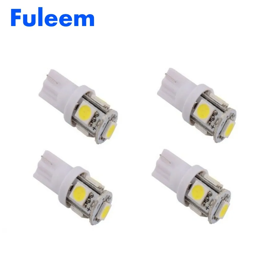 Fuleem 4 шт. T10 194 168 5050 W5W 5SMD 5 светодиодных ламп светодиодная сигнальная