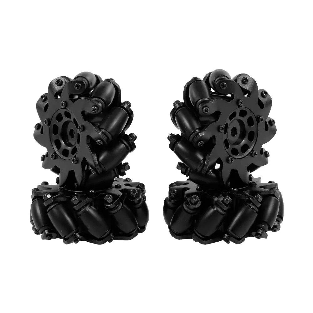 4Pcs Mecanum Wheel Kit Heavy Duty Drive 4WD Wheel Omnidirectional Mecanum Wheel with Coupling for 1/10 RC Truck Buggy