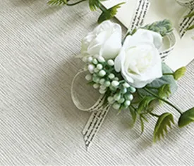 1 Piece wrist flower YO CHO Свадебные наручные цветы подружки невесты белые шелковые розы корсажи ручной цветок искусственные цветы для свадебного украшения вечерние - Цвет: 1 Piece wrist flower