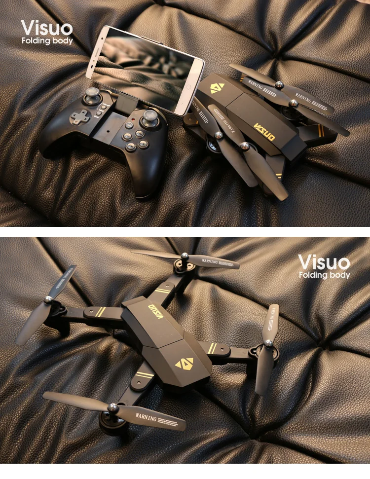 VISUO XS809HW(XS809H-W-HD-G) складной Wifi FPV Дрон с 2-мегапиксельной камерой удержание высоты g-сенсор режим RC Квадрокоптер RTF 2,4 ГГц