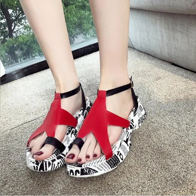 Женские босоножки с сетчатым ремешком CS503 дизайнерские сандалии на платформе