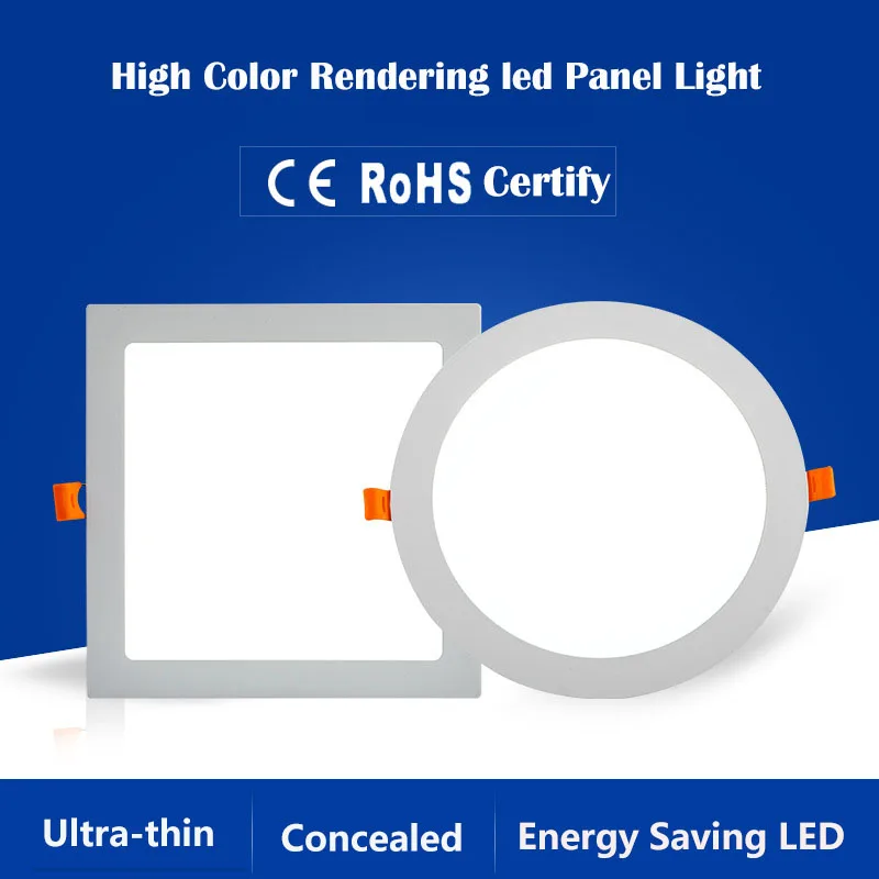 Белый светодиодный потолочный светильник s Панель 2835SMD встроенный круглый