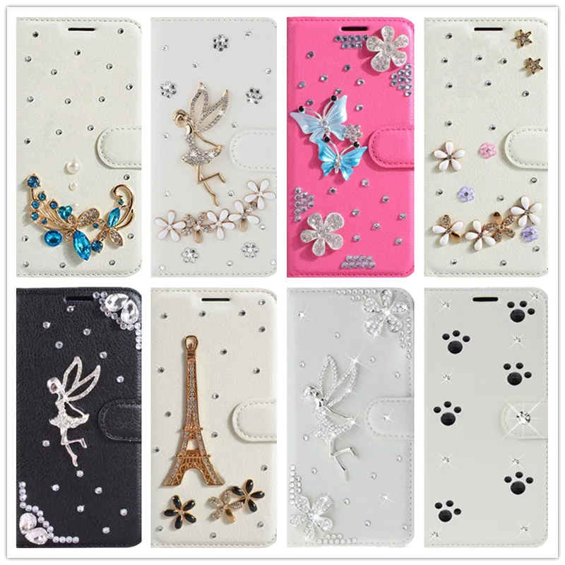 Для Huawei p30 кожаный чехол флип кошелек для карт p20 lite pro p8 p9 2017 DIY bling diamond Чехол