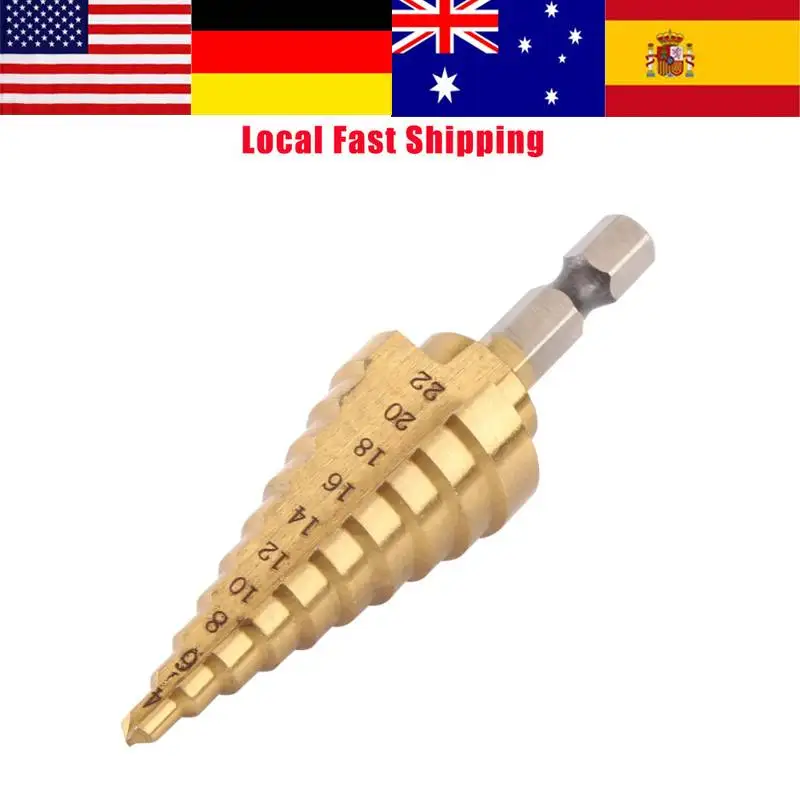 1 шт. быстрорежущая сталь титановые ступенчатые сверла конусные режущие