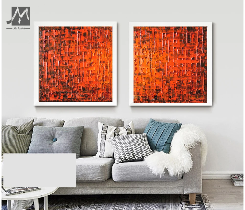 Muya cuadros decoracion salon impernos abstractos pintados a mano quadros de parede Палитра Картина маслом | Дом и сад