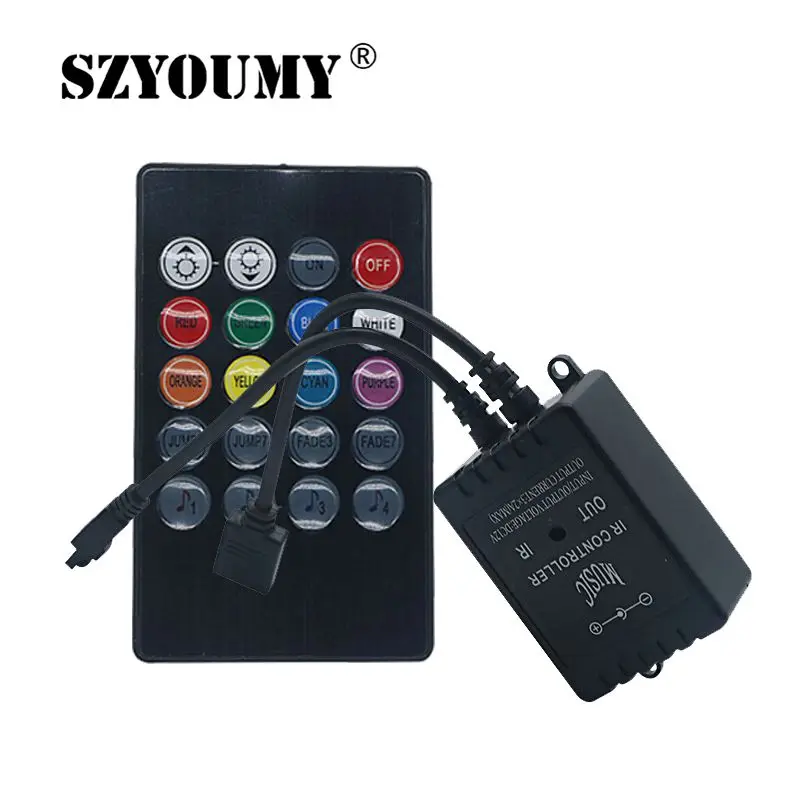 SZYOUMY Новый 20 клавишный музыкальный ИК контроллер черный звуковой датчик пульт