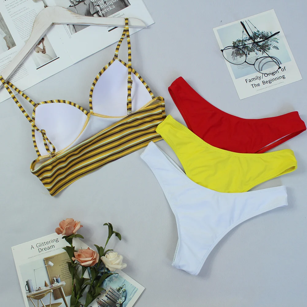 Новый стиль пляжный купальник женский сексуальный бикини 2018 спортивный комплект