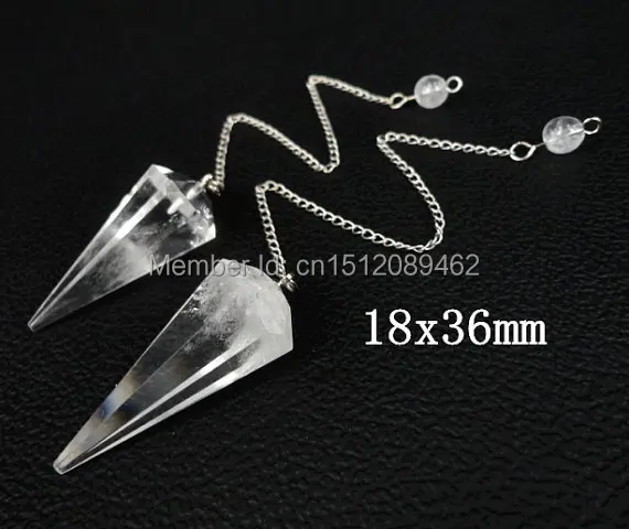 3 шт./лот подвеска конус из натурального кристалла с цепочкой мощная ТОЧКА