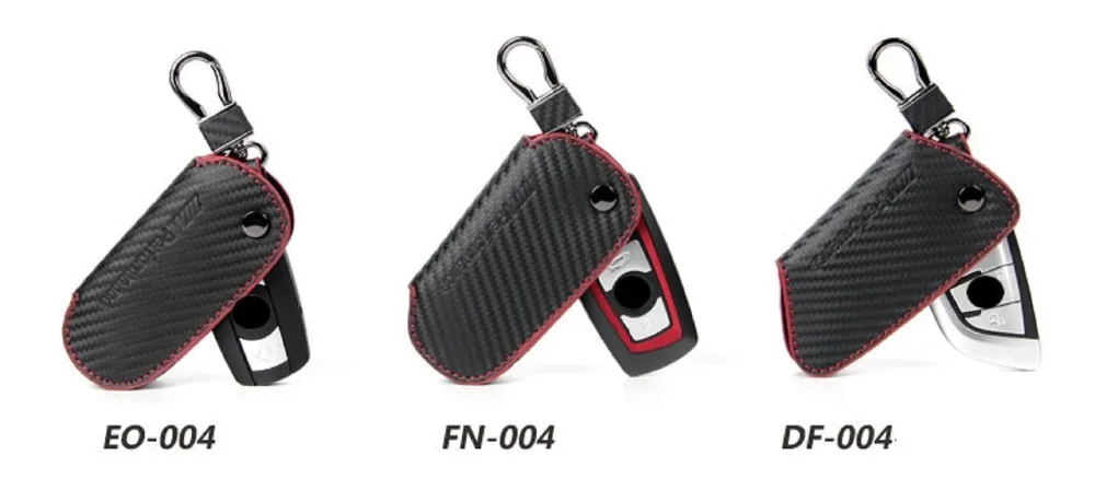 Genuine Leather Carbon Fiber Key Case Black brown border For Bmw E46 E39 E34 F10 X1 X3 X5 X6 Series Car Styling | Автомобили и