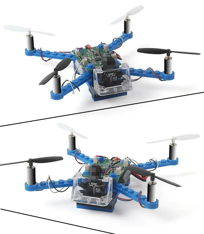 RC вертолет DIY строительные блоки Дрон 2,4G 4CH мини дроны 3D DIY Кирпичи Квадрокоптер Сборка DIY Развивающие игрушки