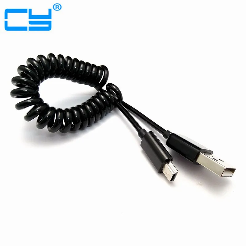 3m/10ft elbow Spring Coiled USB 2.0 Male to MINI 5PIN Data Sync Charger Cable for MP3 MP4 Car Mobile phone and camera |