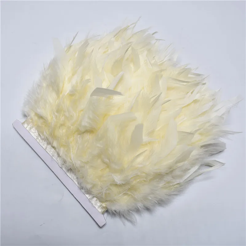 Cream Color Новинка 10 ярдов/партия Турция бахрома с перьями 10-15 см chandelle перья марабу для ремесел карнавальные костюмы DIY Одежда - Цвет: Cream Color