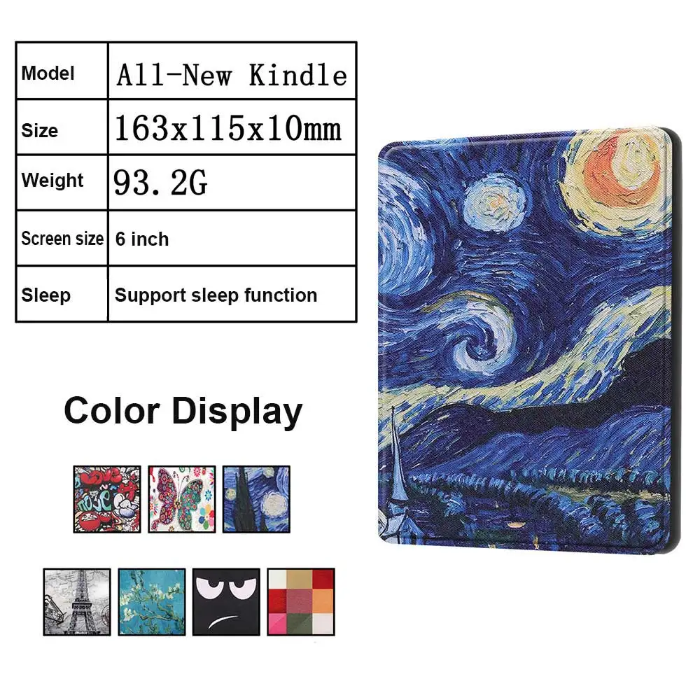 Кожаный чехол OULLX для Amazon новый смарт kindle 2019 с функцией сна Новый Kindle Touch 10 (10 е