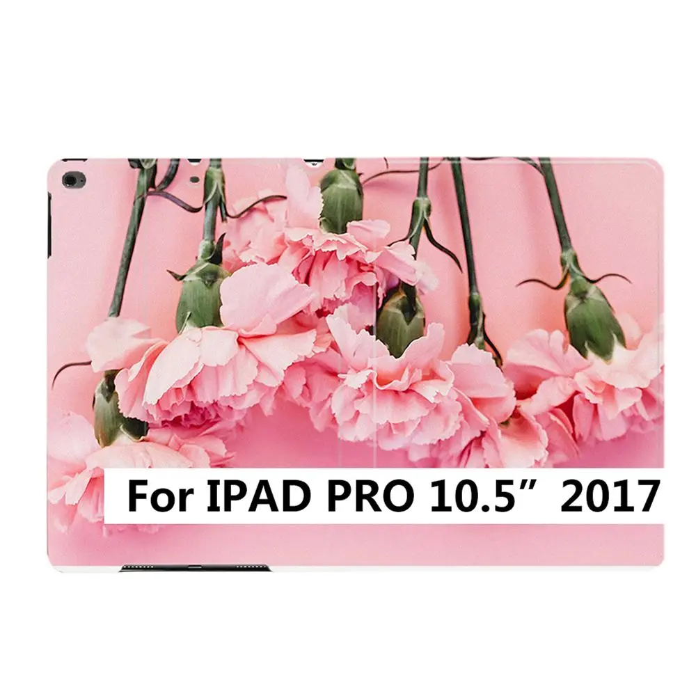 Для iPad Air 2 3 9," 56 7th 10,2" 10," PRO Mini 45 красивый розовый цветок гвоздика из искусственной кожи смарт-чехол с подставкой - Цвет: iPad PRO 10.5 2017