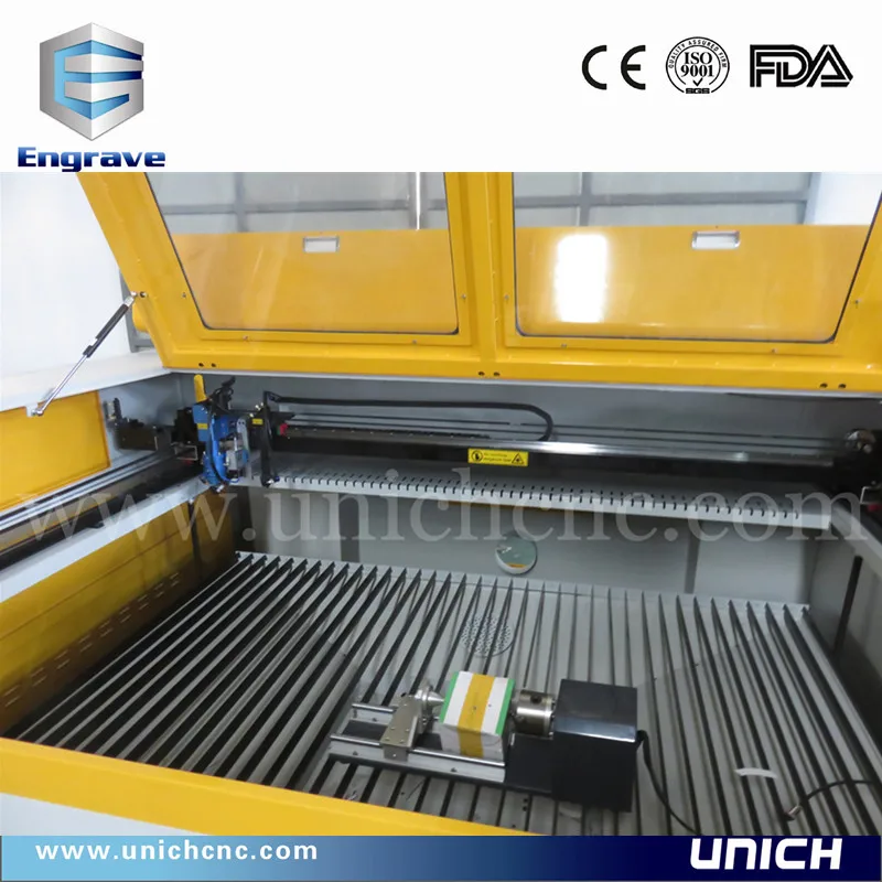 Unichcnc домашние двумя лазерными головками для резки металла/co2 станок лазерной