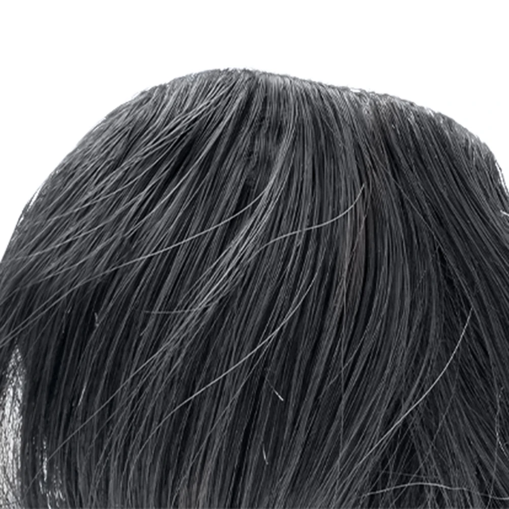 Natural Black Девушки высокой температуры волокна вьющиеся поддельные бахромы взрыва волос Расширение волос - Цвет: Natural Black