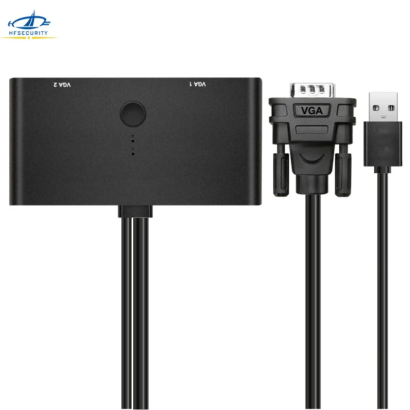 HFSECURITY HD 1080P VGA коммутатор 2 порта станция компьютерный конвертер видео
