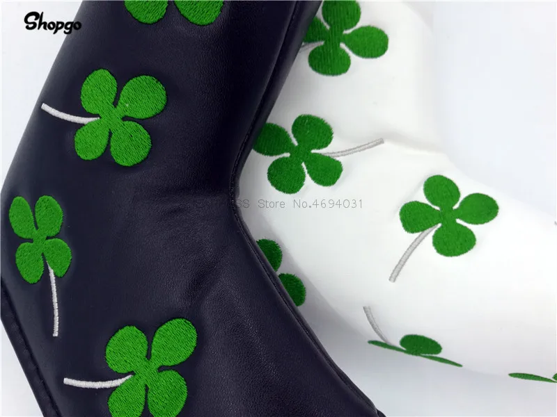 [2 вида цветов] Lucky Clover Blade Golf Putter Head Cover PU кожаный чехол для гольфа спортивные