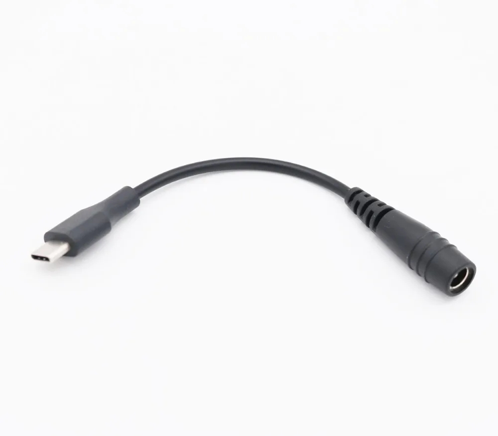 2 шт. USB 3.1 Type C USB-C штекер-DC 5 мм x 2.1 разъем питания Удлинительный зарядный кабель 15