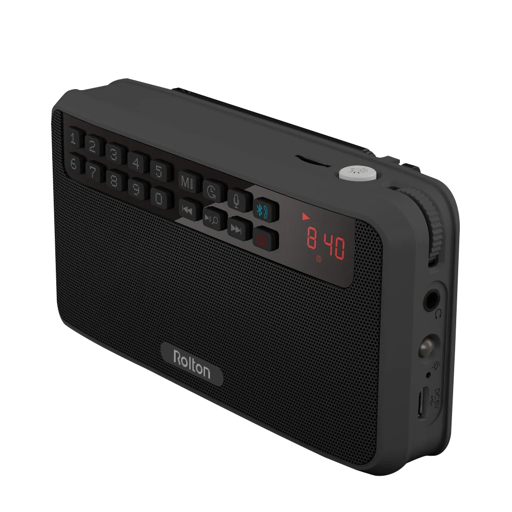 Rolton E500 портативный стерео Bluetooth динамик s fm-радио бас двойной динамик TF карта USB музыкальный плеер(черный