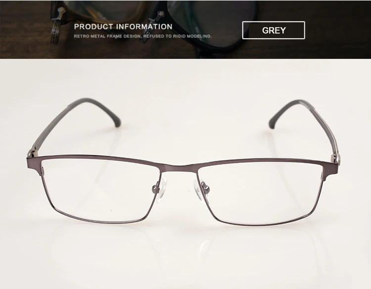 Grey Большие титановые квадратные очки, оправа, широкие очки gafas, оптические очки, подходят для близорукости, прозрачные очки для мужчин, очки для глаз - Цвет оправы: Grey