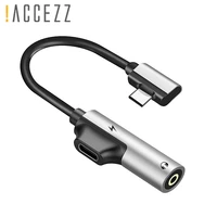 accezz 2 in 1 type c charging listening audio adapter for xiaomi lg huawei mate 10 pro 3 5 jack aux earphone connector splitter
