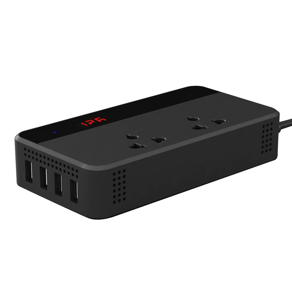 AOSHIKE автомобильный инвертор 12 В 220 200 Вт 4 USB Инвертор модифицированный