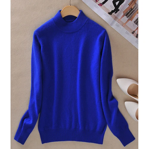 Royal blue Streamgirl женский s свитера женский розовый свитер для женщин Красный кашемировый женский джемпер вязаный зимний кашемировый свитер женский джемпер свитер женский вязанный розовый свитер женский большого размера - Цвет: Royal blue
