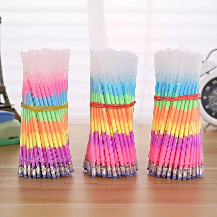 20Pcs/Lot Multi Color Rainbow Refill Highlighters Gel Pens ball point pen Students painting graffiti fluorescent Refills | Канцтовары