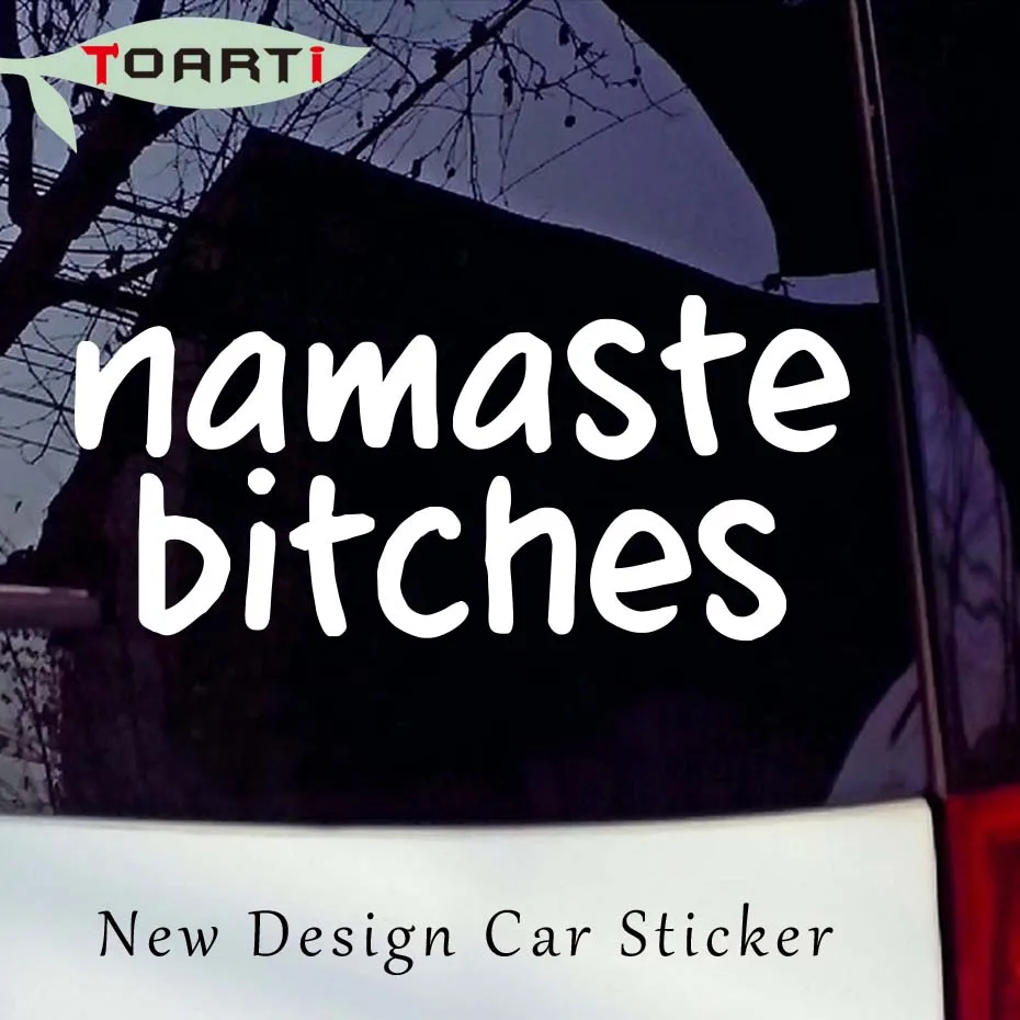 Забавный стикер для автомобиля Namaste Bitches JDM съемный водонепроницаемый на окно