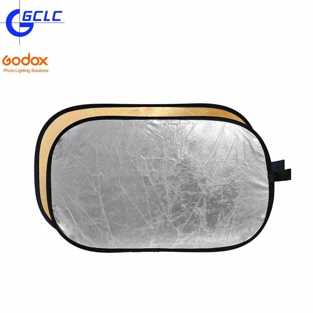 Godox 2 in 1 collapsible 80X120cm Lighting Diffuser Rectangle Reflector Disc Gold Silver include Bag | Электроника