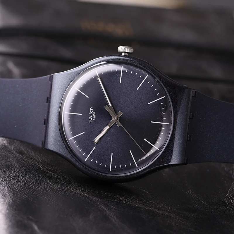 Часы swatch оригинальные цветные серии модные кварцевые часы SUON136|Кварцевые мужские