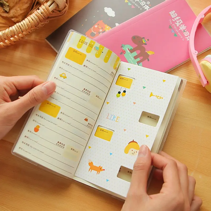 В Корейском стиле ярких цветов супер английские слова книга прекрасные студенты