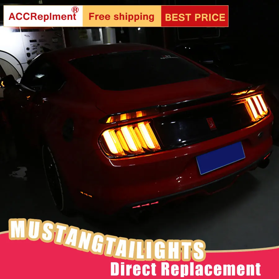 Светодиодный фонарь светильник s в сборе для Ford Mustang- светодиодный задний фонарь стоп-сигнал заднего хода светильник беспроводной сзади Резервное копирование лампа DRL для хвостовой части автомобиля светильник s
