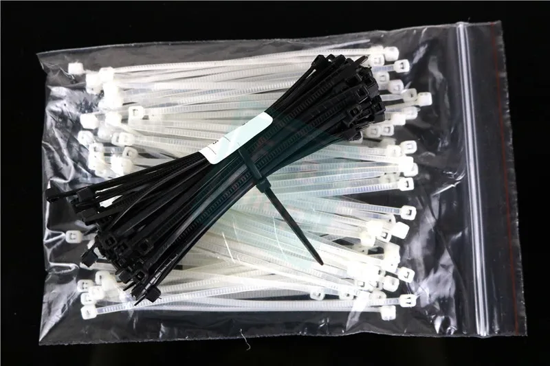 Free shipping 100pcs 3 x80 3*100 3*120 3*150 mm white black winding self locking nylon cable ties | Обустройство дома