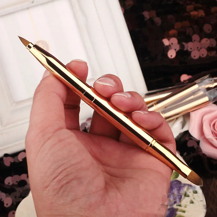 2017 Hot Fashion Pro Double-headed Retractable Makeup Blush Lip Brush and Eyeshadow Foundation Cosmetic Adjustable | Красота и