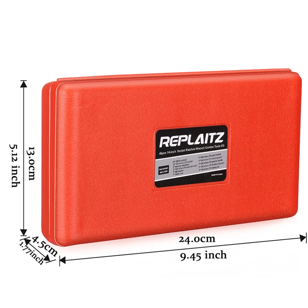 46 шт. торцевой Трещоточный Ключ комбинированный набор инструментов 1/4 дюйма