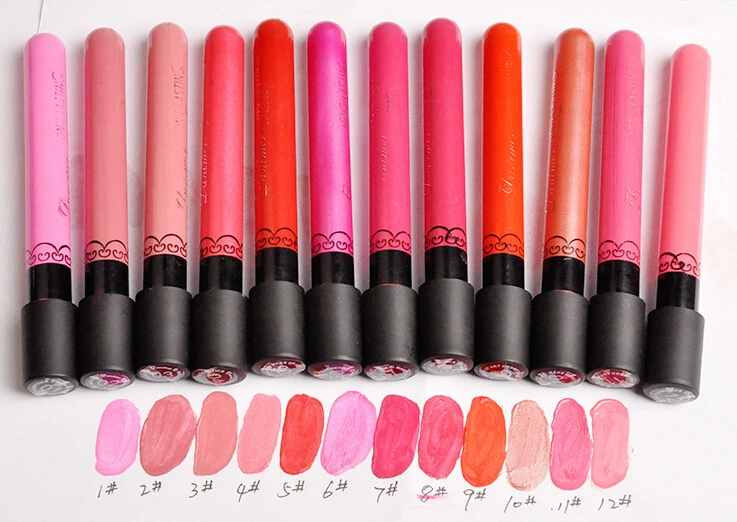 Популярная женская губная помада водостойкая бархатная матовая цветная блеск