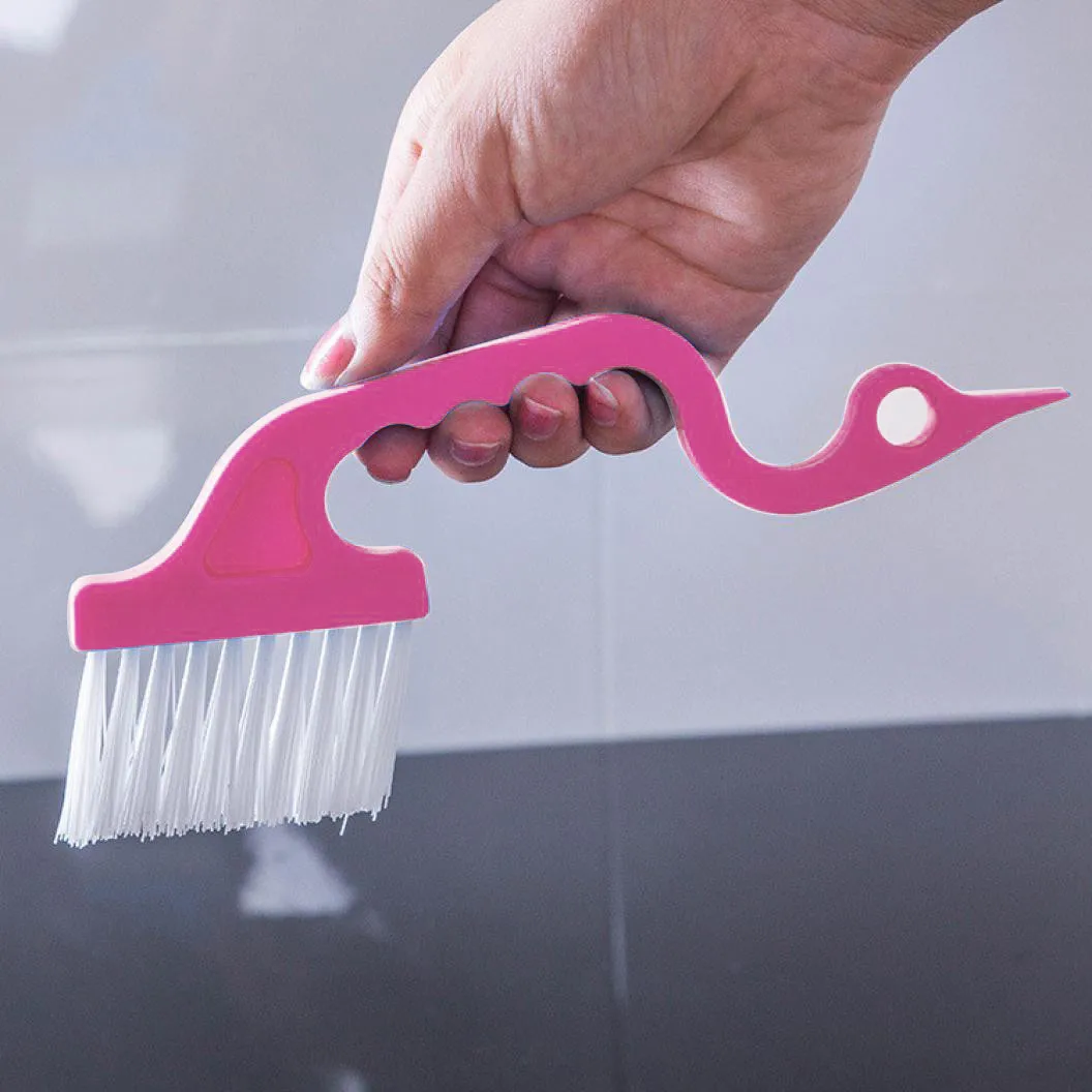 1pcs Window Groove Gap Track Cleaning Brushes 19X8.5 cm Plastic blue pink Green practical Multifunction kitchen Brush | Дом и сад